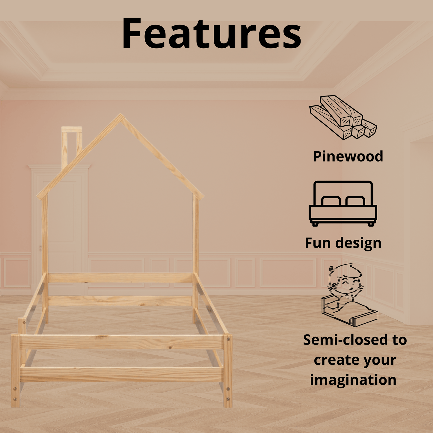 Montessori Natural House Bed