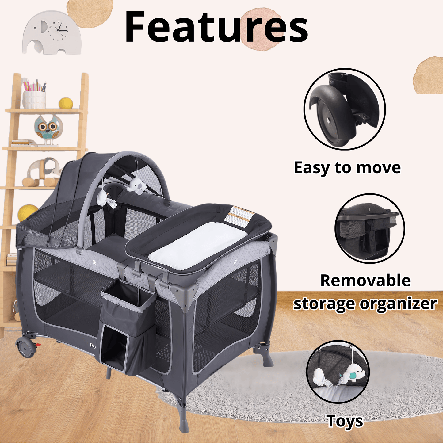 Playpen Cradle 4 in 1